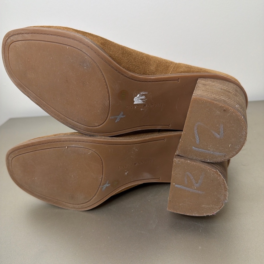 Lucky Brand Brown Suede Heeled Boots Size 11M - Picture 15 of 15